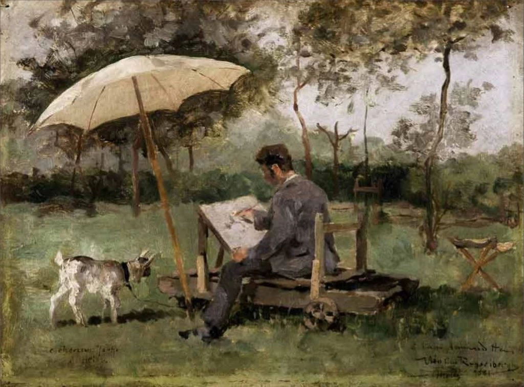 Armand Heins dipinge all'aria aperta, 1881 - Museo delle Belle Arti, Gand